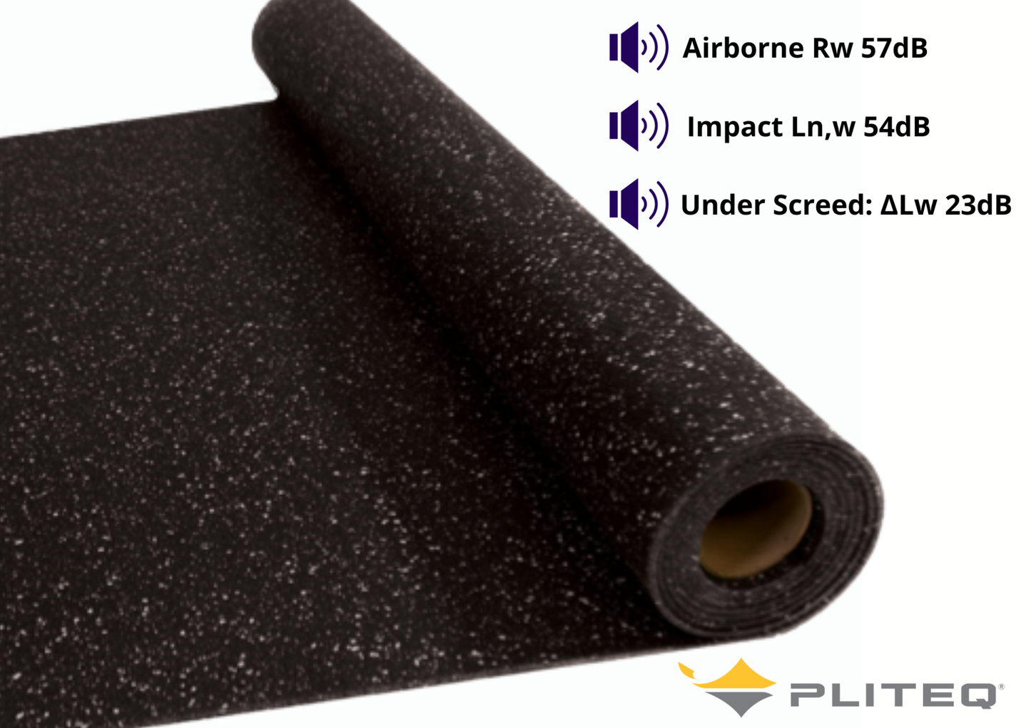 Pliteq® Sound Dampening Panels & Foam Pliteq Geniemat Underscreed FF03NP Acoustic Layer 3mm (14.87sqm)
