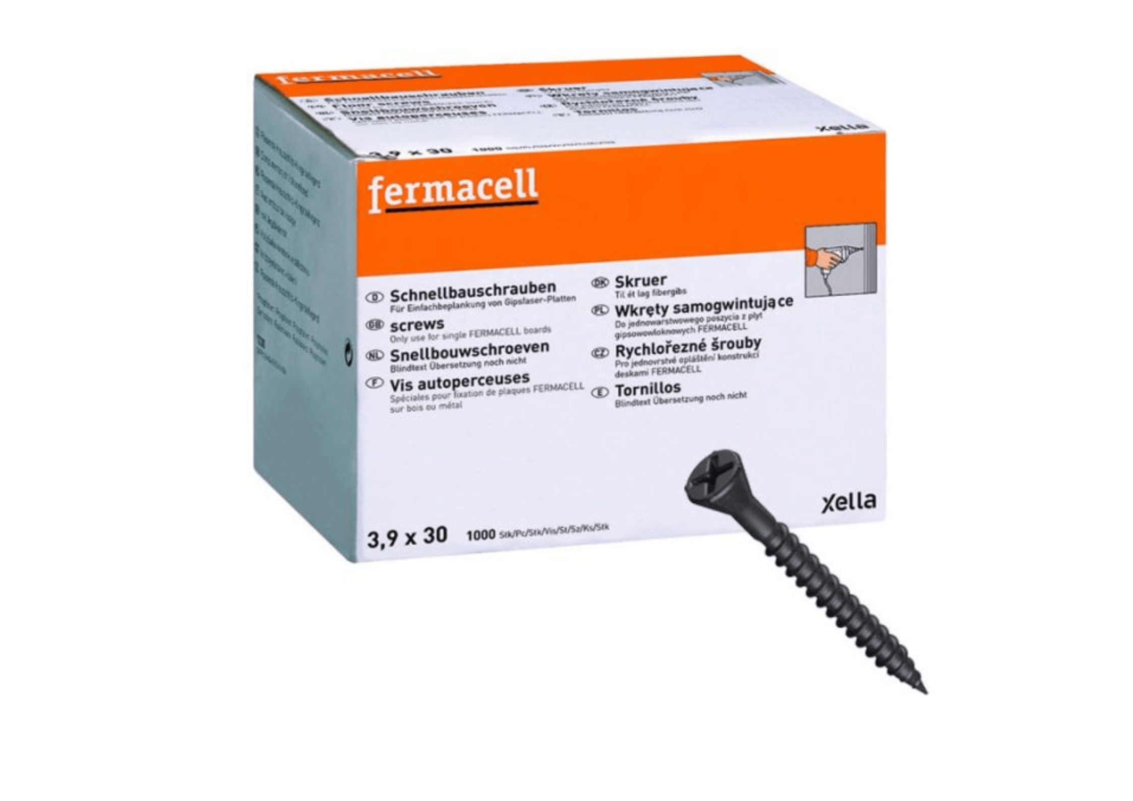 Fermacell screws 250pcs Fermacell® 30mm Screws | 3.9mm x 30mm | Box of 250 & 1000