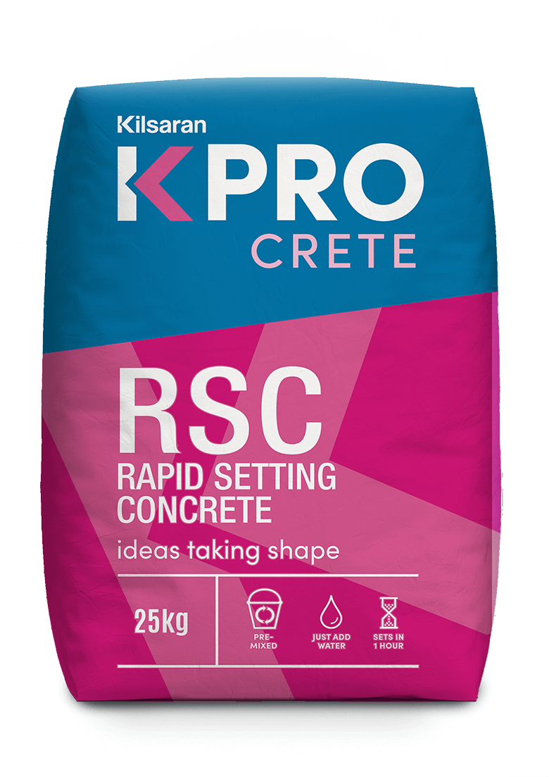 Kilsaran Cement, Mortar & Concrete Mixes KPRO Crete Rapid Setting Concrete 25kg