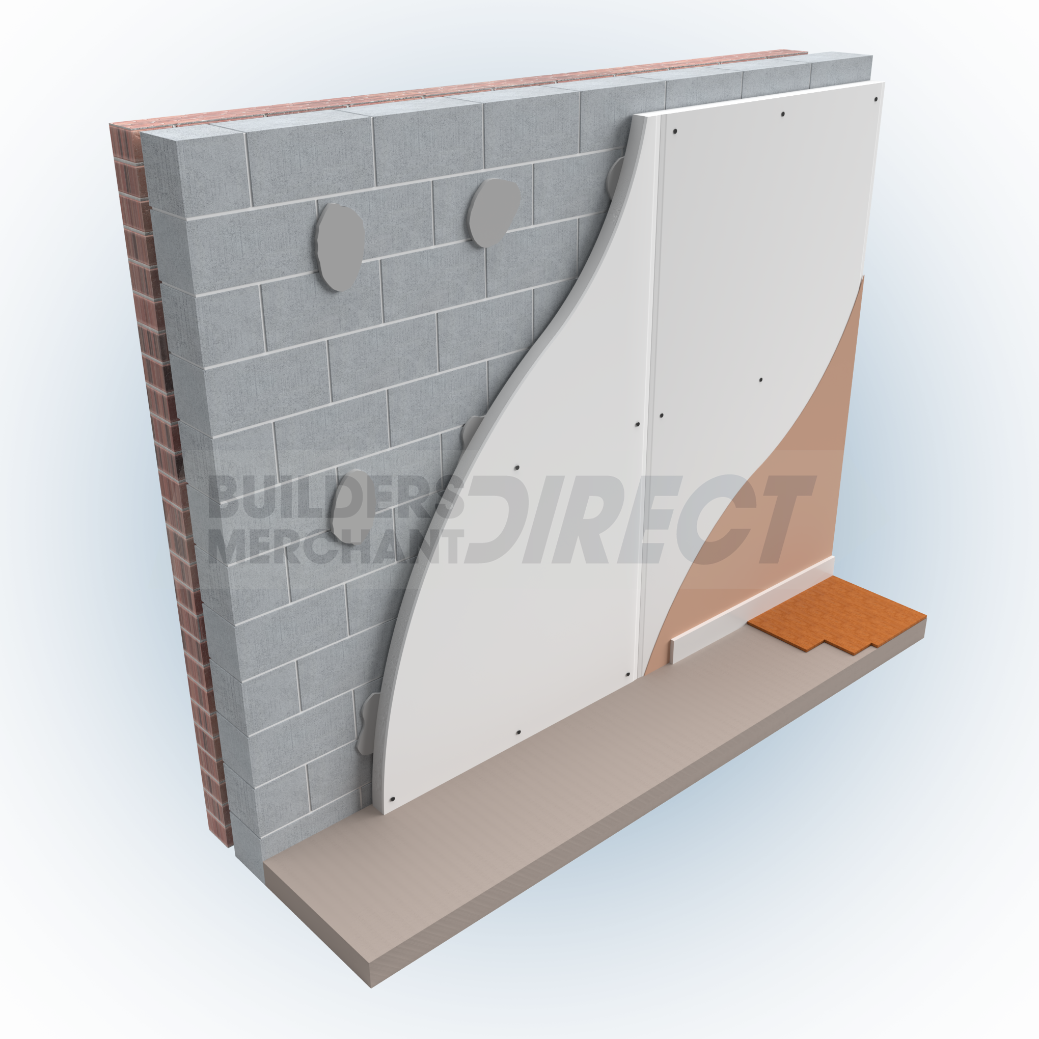 Tekwarm Insulation Tekwarm Thermal Basic Insulated Plasterboard 2400 x 1200mm