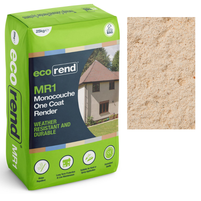 eco Sandstone MR1 Eco Rend Monocouche One Coat Render