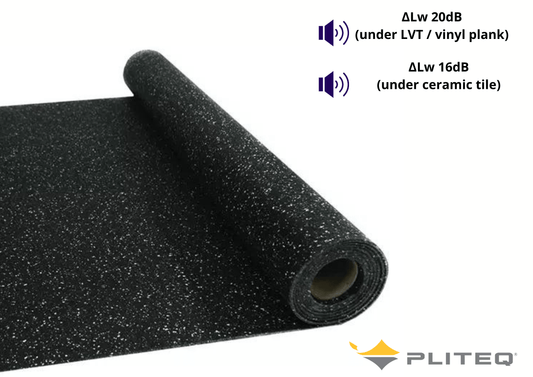Pliteq® Sound Dampening Panels & Foam Pliteq Genie Mat RST02 Sound Control Underlayment 1.22m x 22.9m (27.9sqm / roll)
