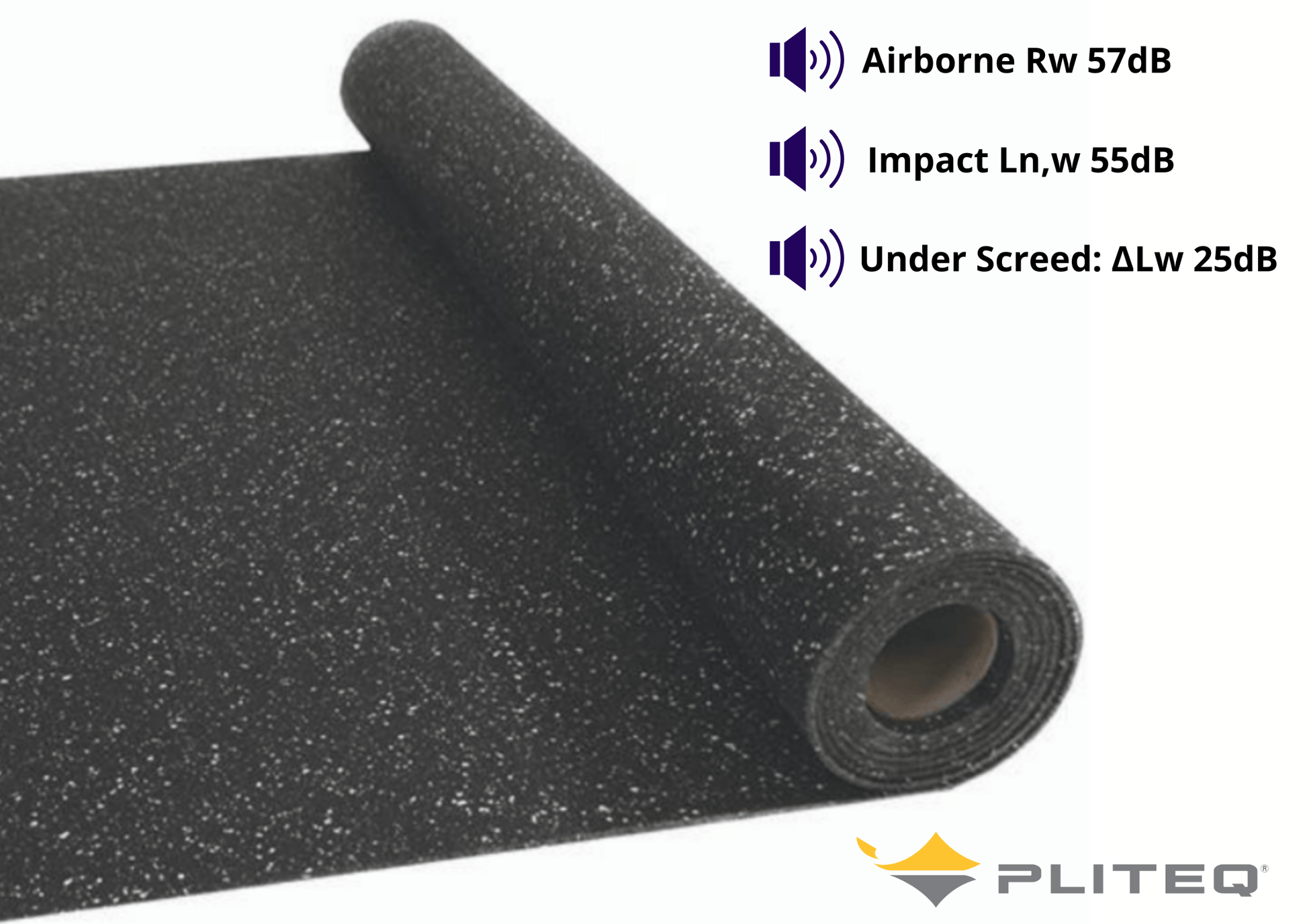 Pliteq® Sound Dampening Panels & Foam Pliteq Geniemat Underscreed FF05NP Acoustic Layer 5mm  (11.15sqm)