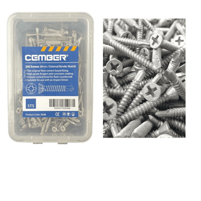 STS 38mm STS CEMBER Render Board Screws