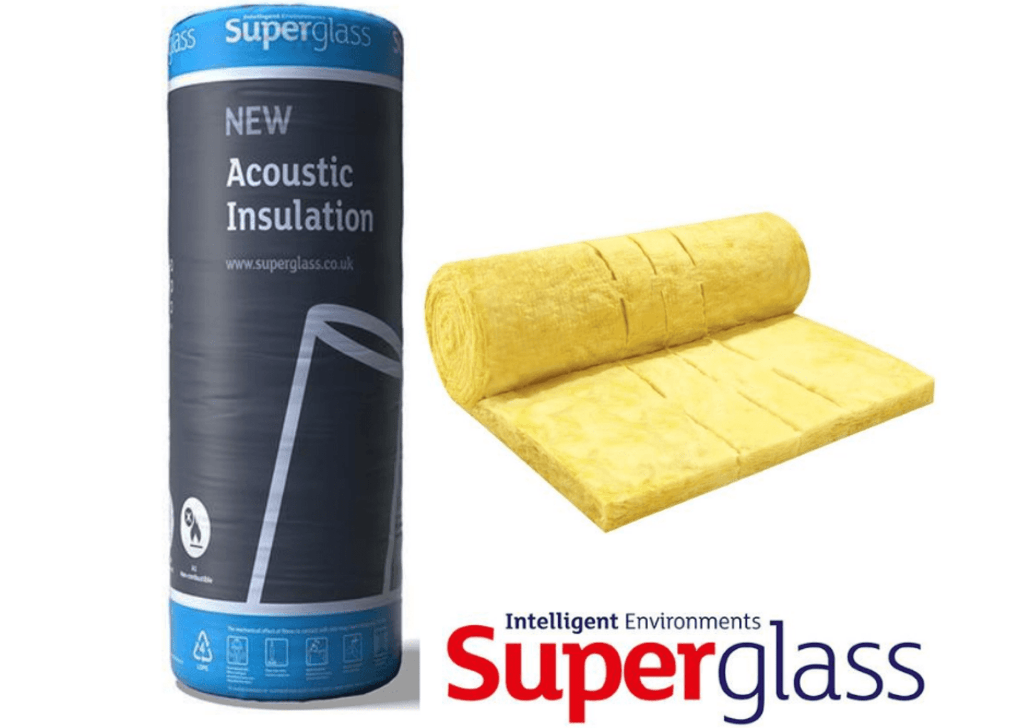 Superglass Superglass Multi Acoustic Roll 80mm - 12.84m2 5029768055119 IUK00895 Superglass Multi Acoustic Roll 100mm | insulationuk.co.uk