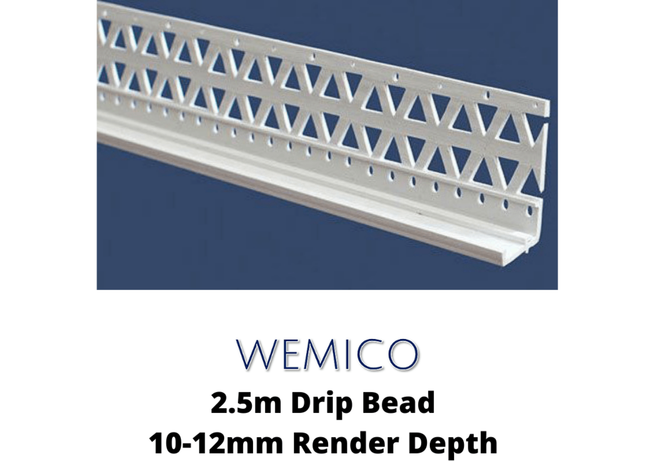 Wemico WHITE X 5 Wemico D10 PVC Drip Bead 2.5m